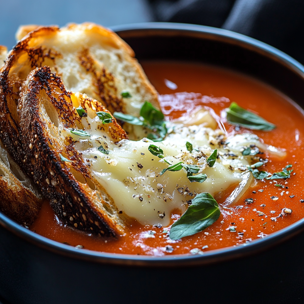 Tomato Soup with Cheese and Onion Toast ss Tomato Soup with Cheese and Onion Toast is an easy and quick healthy All Recipes keto dinner ideas recipes that you can cook if you like . In Tasty Recipes blog we got the best easy dinner,