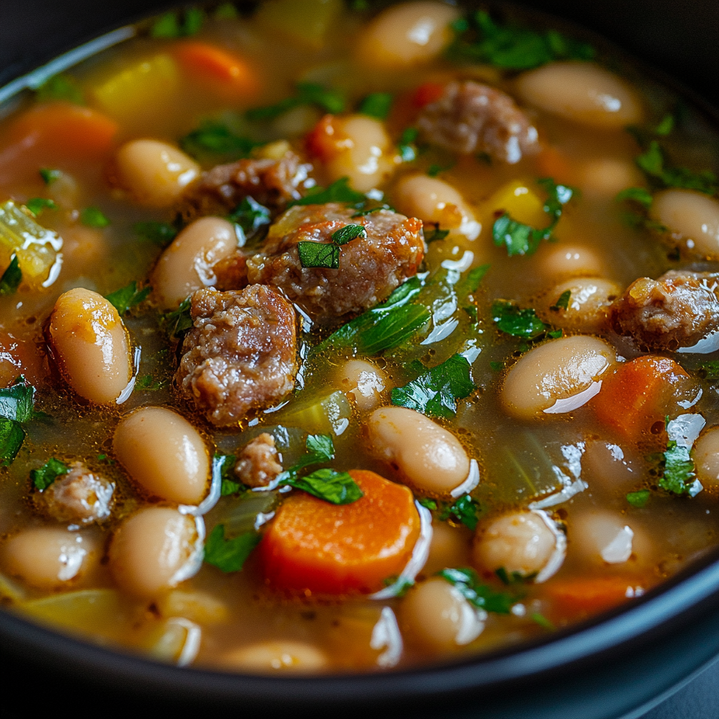 White Bean and Sausage Soup ss White Bean and Sausage Soup is an easy and quick healthy All Recipes keto dinner ideas recipes that you can cook if you like . In Tasty Recipes blog we got the best easy dinner,